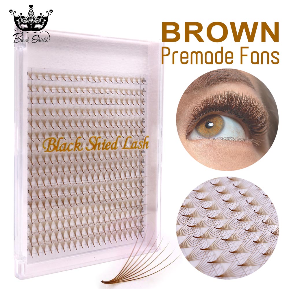 Eyelash Extension Russian - 320 Renkli Sivri Uçlu Kahverengi Hazır