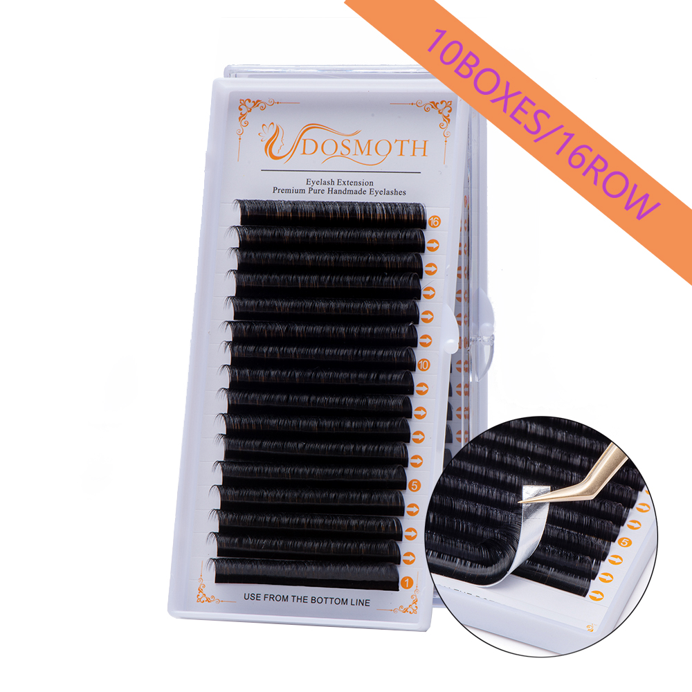 DOSMOTH 10 kutuları 16 satır 7 - Eyelash Extension Human Hair incelemesi ve fiyatı